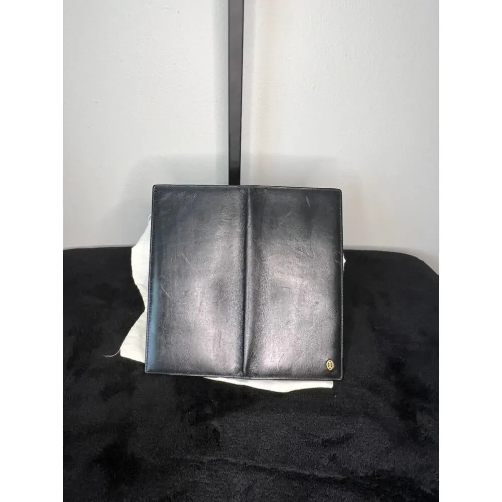 Cartier Must de Cartier Black Leather Long Wallet Card Holder Made in France